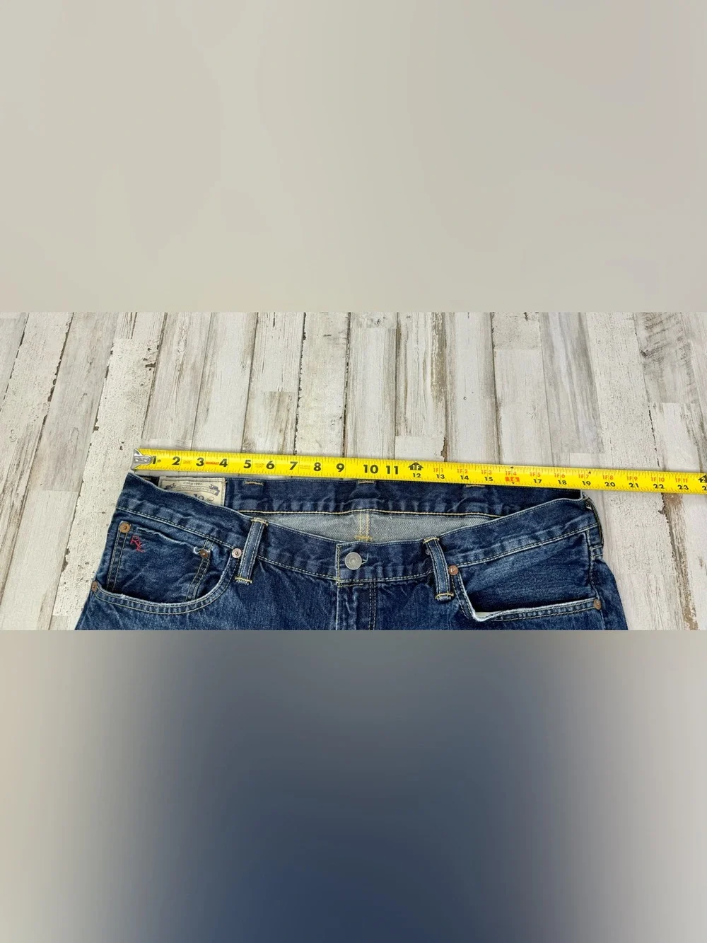 Polo Ralph Lauren Varick Slim Straight Jeans Mens Size 38x31 Medium Wash Denim